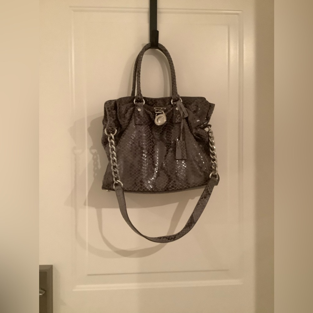 Michael Kors Hamilton Satchel Snakeskin